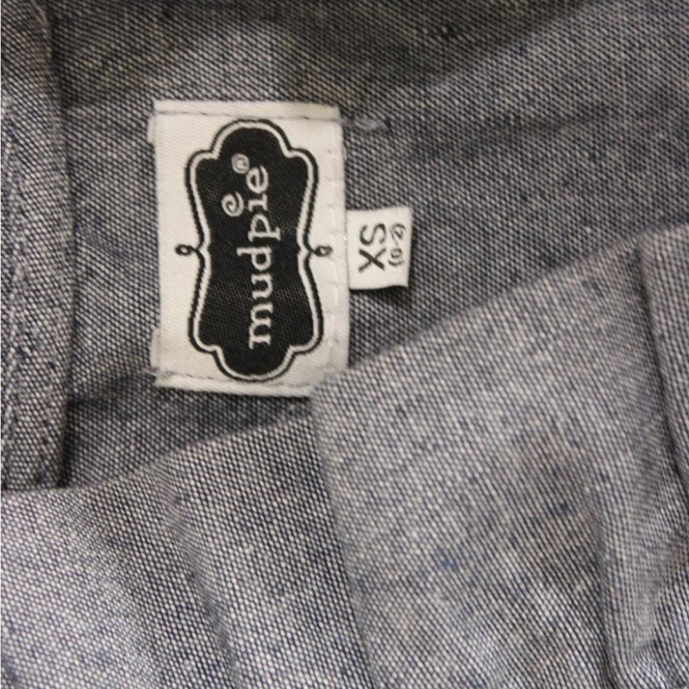 Mud Pie Gray Ruffled Button Down Blouse - image 4